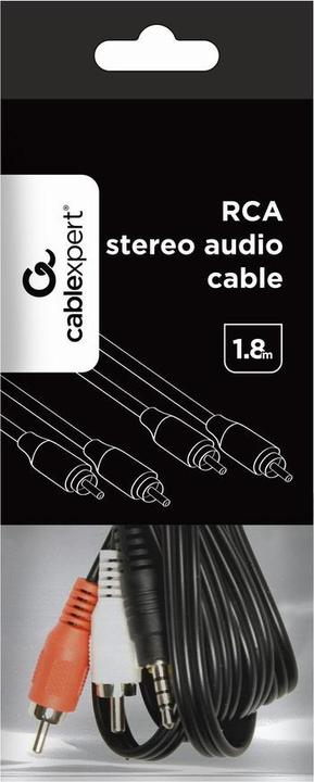 Productafbeelding Cablexpert CCA-2R2R-6 Audiokabel 1,8 m 2 x RCA Zwart (1.80 m)