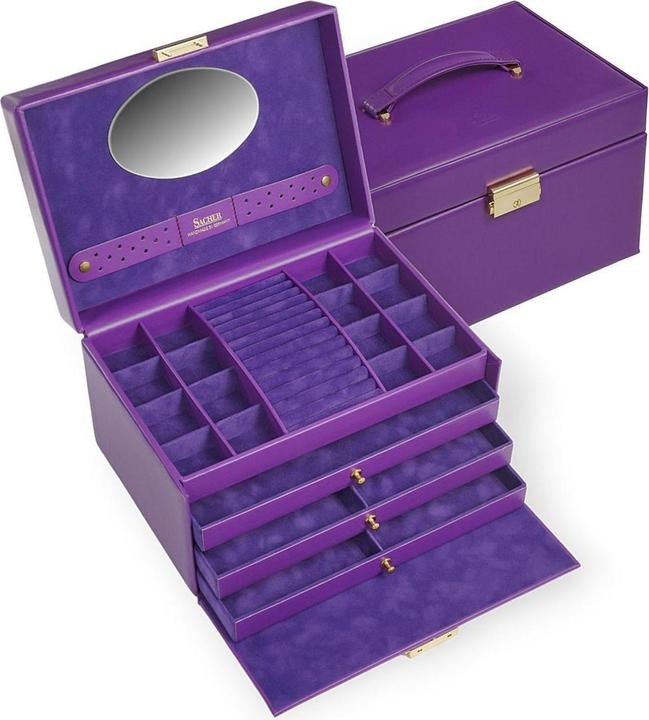 Image du produit Sacher 74.519.560505 - Boîte à bijoux Karen colisimo violet full grain cowhide
