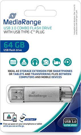 Produktbild MediaRange MR936 (64 GB, USB 3.0, USB-A, USB-C)
