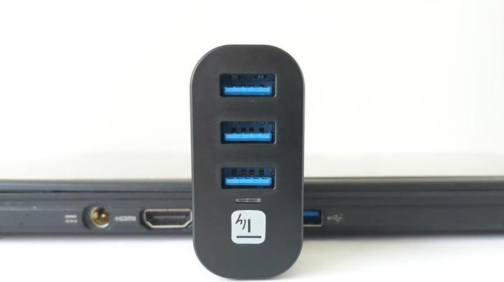 Actual product image Techly Mini Rotating Hub with 3 USB 3.0 (USB-C, 3 Ports)