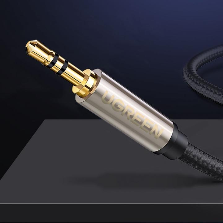 Actual product image Ugreen AV127 3.5 mm jack cable for TRS - 2m (grey) (2 m, 6.3mm jack, 3.5mm jack (AUX))