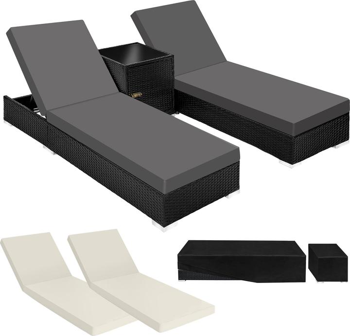 Immagine prodotto tectake 2 sedie a sdraio (184 cm)