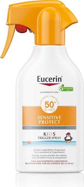 Produktbild Eucerin SUN Kids Sensitive Protect Trigger Spray LSF 50+ (Sonnenspray, SPF 50+, 250 ml, 311 g)