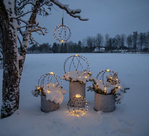 Produktbild Star Trading Gartenlicht Decoration Sphere, 88 LEDs, Ø 40 cm, Schwarz (IP44)