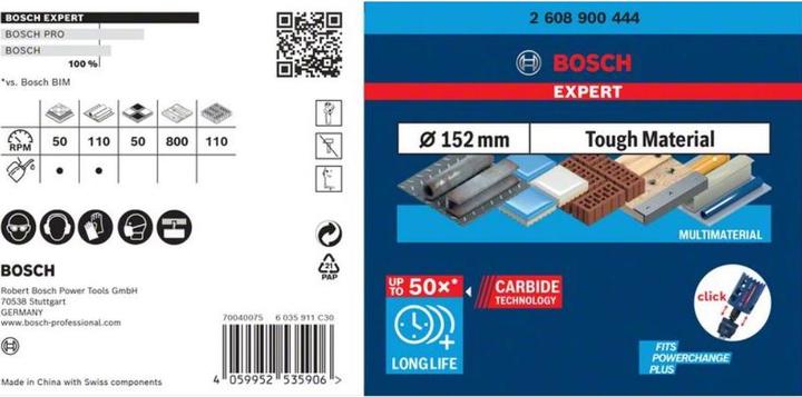 Immagine prodotto Bosch Professional Zubehör Materiale resistente da esperti (152 millimetri)