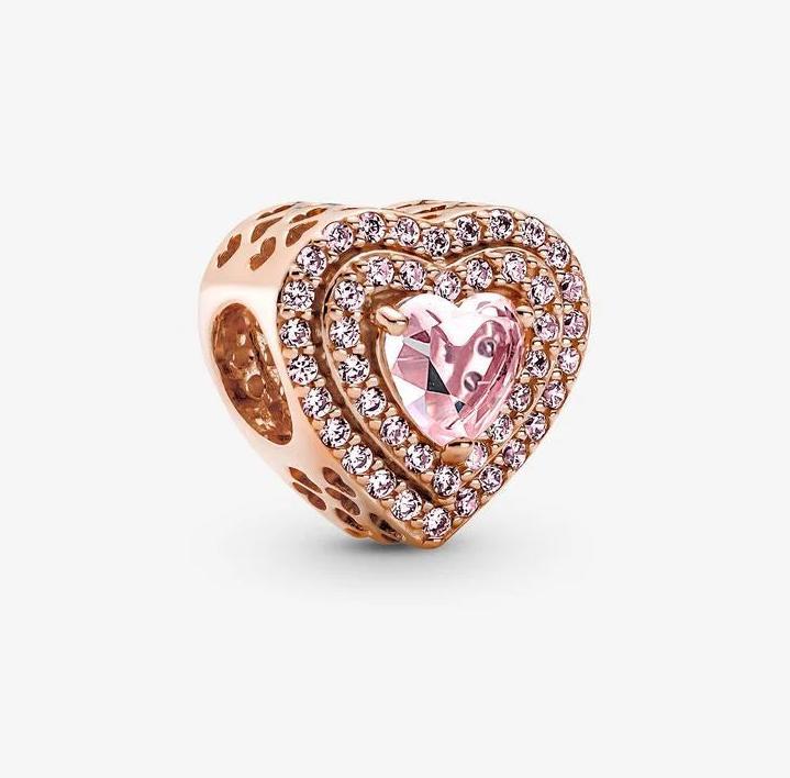 Image du produit Pandora Coeur Rose Charms/Beads (Argent, Alliage métallique)