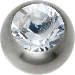 Produktbild Bijouteria 1.2mm Titan Piercingteil (Kristall, Titan)