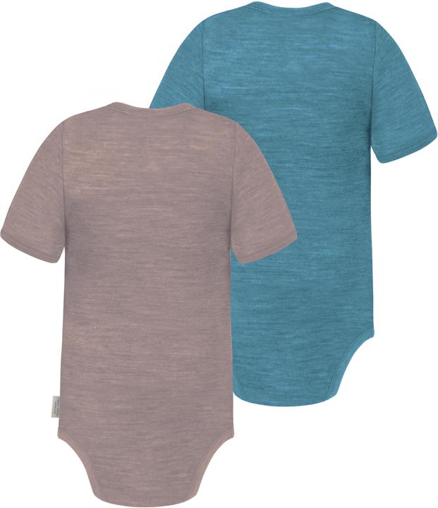 Actual product image Normani Set of 2 baby merino bodysuit short sleeves "Tauranga" - 9293 (86)