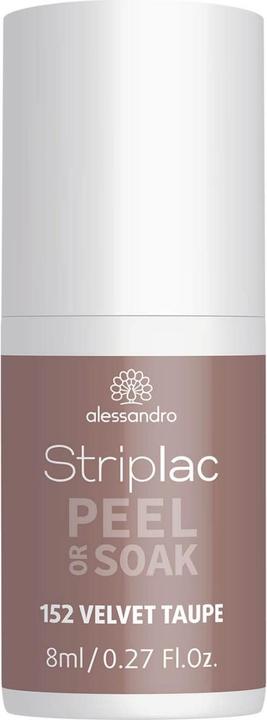Actual product image Alessandro Striplac Peel or Soak - Velvet Taupe (152 Velvet Taupe, Colour paint)