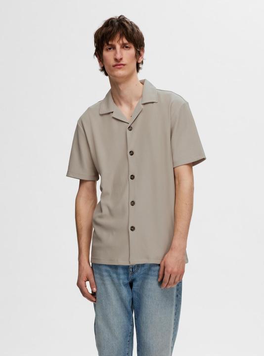 Image du produit Selected Homme Chemise à col cubain côtelé et à manches courtes (M)