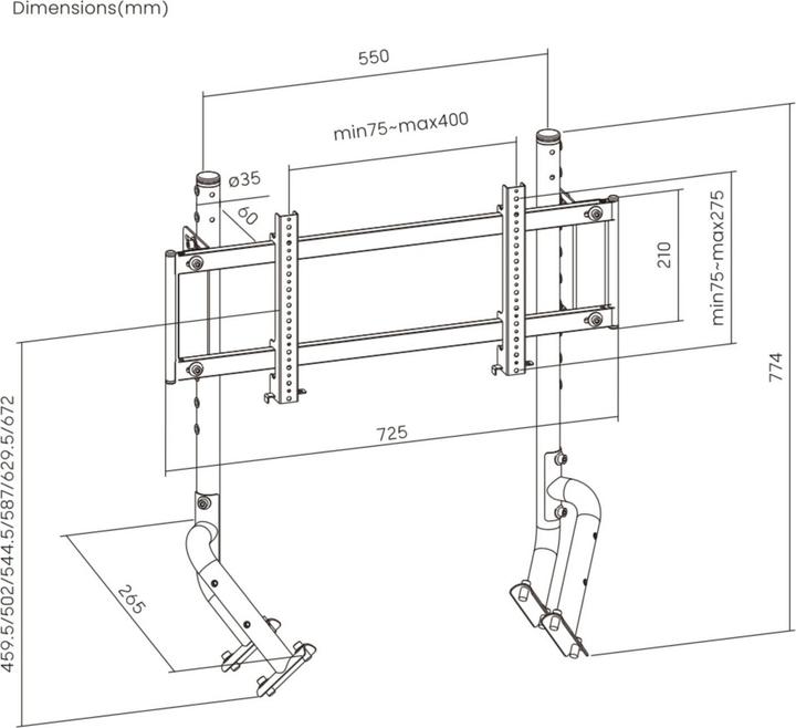 Actual product image Oplite R8 Single Monitor Mount White retail (freight forwarding)