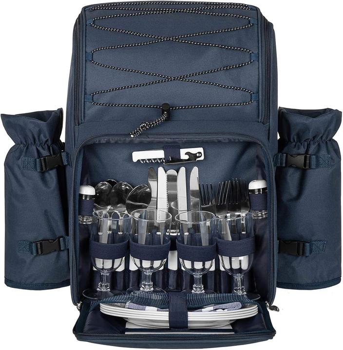 Produktbild Anndora Picknickrucksack, Navy Blau Weiss
