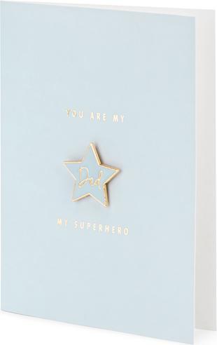 Image du produit Partydeco Carte avec épingle en émail Papa, 10.5x14.8cm (1 pkt / 1 pc.) (1 pcs)