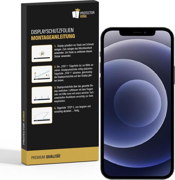 Actual product image Protectorking 3x Displayschutzfolie matt Anti-Reflex entspiegelt (3 Piece, Apple iPhone 12)