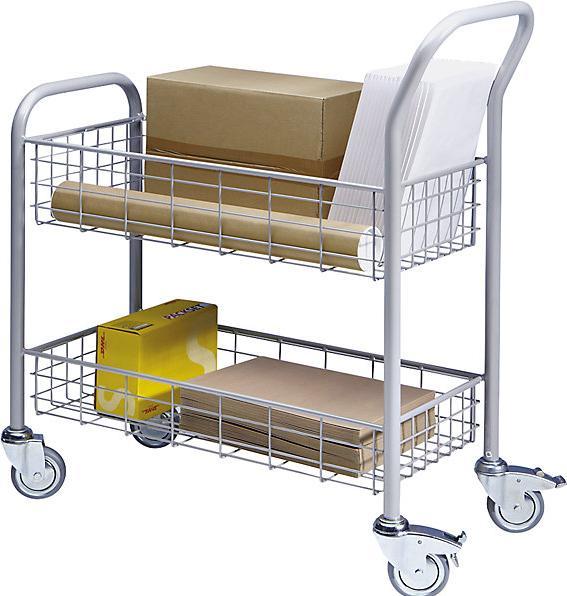 Immagine prodotto eurokraft pro Carrello di distribuzione posta, 2 superfici di carico, portata 200 kg. (200 kg)