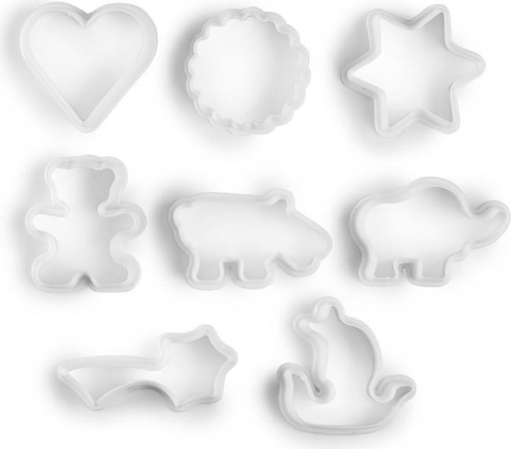 Immagine prodotto Ibili Tagliabiscotti in plastica 8 pezzi Per ritagliare pasta e biscotti. Facili da pulire