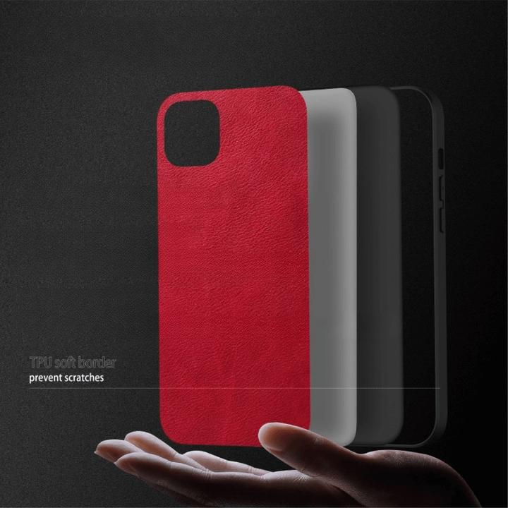 Immagine prodotto Cover-Discount iPhone 15 - Custodia protettiva retrò in ecopelle rossa (Apple iPhone 15)