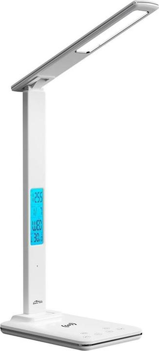 Produktbild Media-Tech LEDITOU - Energy-saving LED desk lamp with 15W QI wireless charger. Illuminated alarm clock with °C