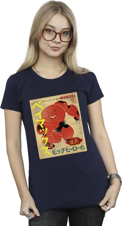 Immagine prodotto Disney Big Hero 6 Baymax Baymax Newspaper Maglietta Donna (XXL)