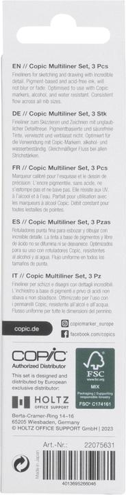 Actual product image Copic Multiliner (Black, 3 x)