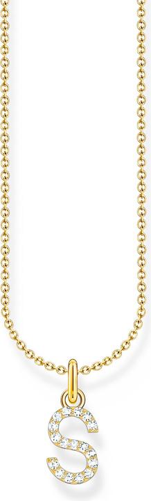 Produktbild Thomas Sabo Kette mit Buchstaben-Anhänger S vergoldet (925er Silber, 38 - 45 cm)