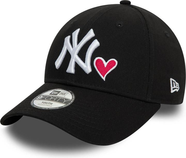 New Era Kinder 9Forty Cap - HEART New York Yankees schwarz (54, 55, 56)