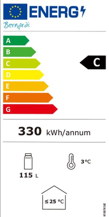 Energie-Label Kibernetik Getränkekühlschrank (115 l)