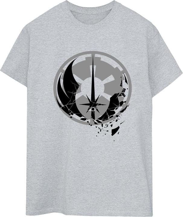 Immagine prodotto Star Wars Obi-Wan Kenobi Fractured Logos Maglietta Ampia Donna (XXL)