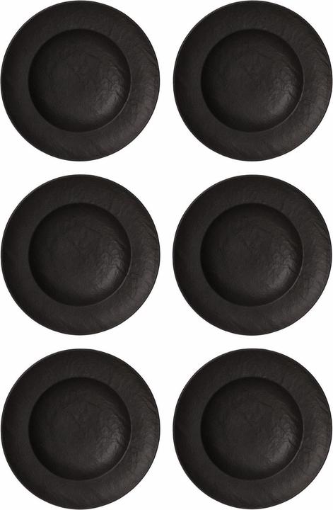 Image du produit Tognana Assiette creuse Vulcania 6 pièces, Noir (6 x, 25 cm)