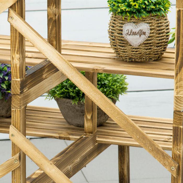 Produktbild Outsunny Pflanzentreppe Blumenregal Tannenholz