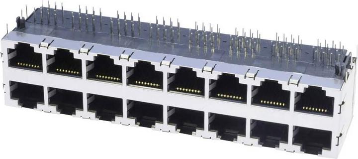Image du produit Connecteur connect RJ45 3022S8 femelle, montage horizontal Nombre de pôles 8P8