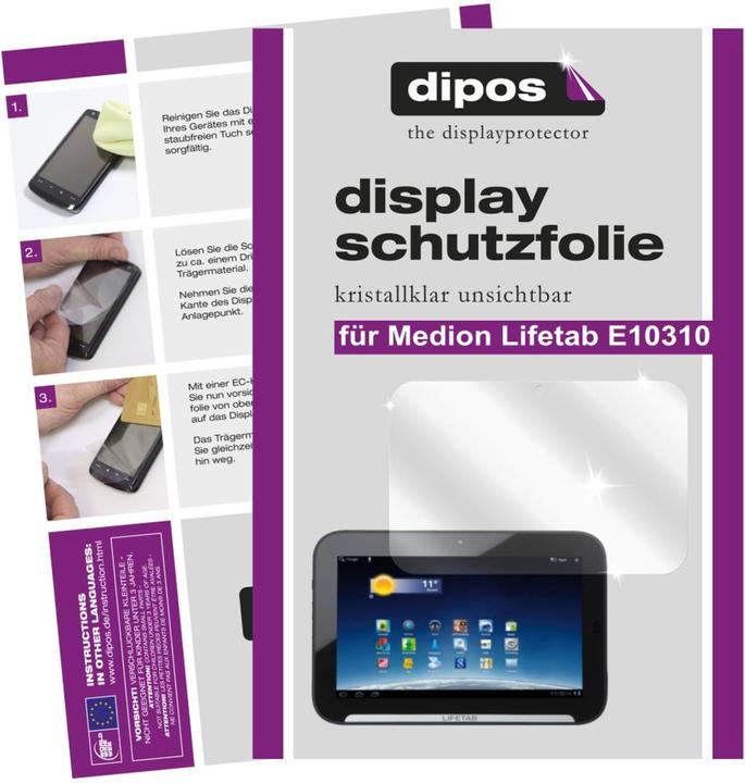 Actual product image Dipos Screen Protector Crystalclear (2 Piece, Lifetab E10310)
