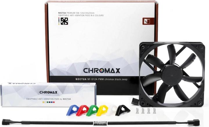 Actual product image Noctua NF-S12A PWM chromax.black.swap (120 mm, 1 x)