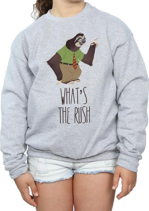 Actual product image Disney Girls Zootropolis What's The Rush Sweatshirt (140, 146)