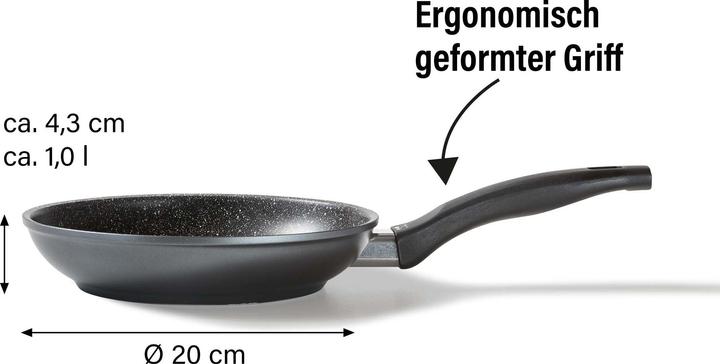 Produktbild Stoneline 19045 Frying pan Made in Germany, 20 cm, Height: 4,3 cm (20 cm, Bratpfanne, Aluminium)