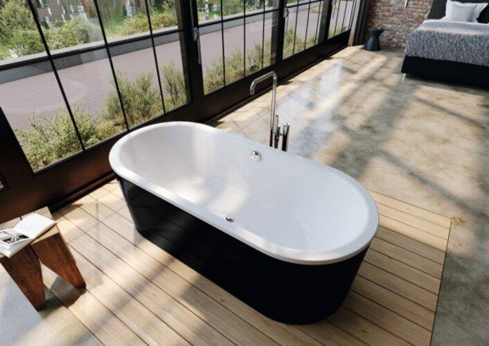 Produktbild Kaldewei Classic Duo Oval, freistehende Badewanne, 170x75x42 cm, mit Schürze Aussenfarbe schwarz, 1 (170 cm, 75 cm)