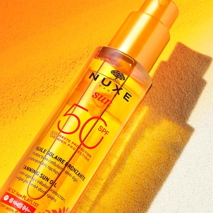 Actual product image Nuxe Sun Set Sonnenöl Gesicht & Körper LSF 50 + After-Sun-Milch (Suntan lotion, Suntan oil, SPF 50, 150 ml)