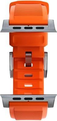 Actual product image Nomad Rugged Strap -ranneke, Apple Watch 49 / 45 / 44 /, oranssi / hopea (45 mm, 44 mm, 42 mm, 49 mm, Tyres)
