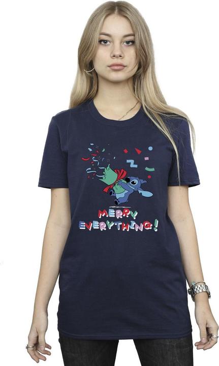 Immagine prodotto Disney Lilo And Stitch Stitch Merry Everything Maglietta Ampia Donna (S)