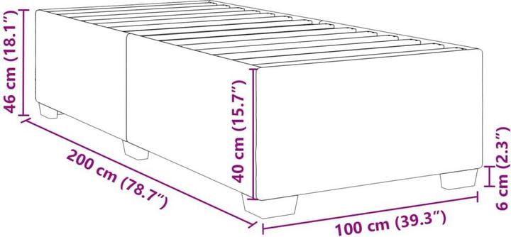 Image du produit VidaXL Cadre de lit en similicuir (100 x 200 cm)