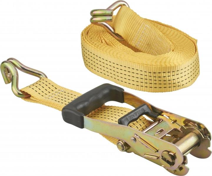 Image du produit Thirard Sangle de serrage, 8m, à cliquet, crochets jj, jaune -