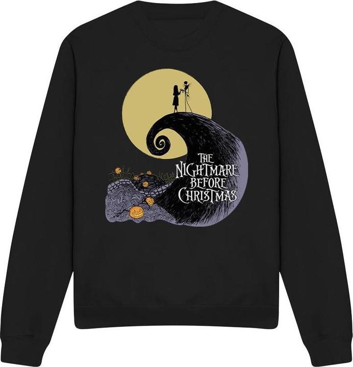 Actual product image The Nightmare Before Christmas Unisex Adult Moon Silhouette Sweatshirt (L)