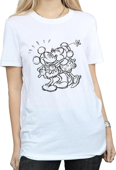 Produktbild Disney Mickey And Minnie Mouse Kiss Sketch TShirt (M)