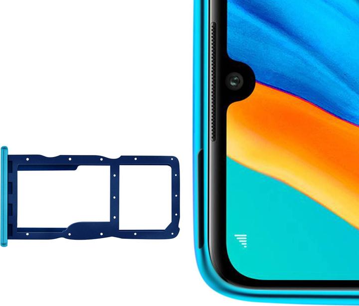 Actual product image Clappio Nano sim card holder, micro SD holder spare part for Huawei P30 Lite blue (SIM holder, Huawei P30 Lite)