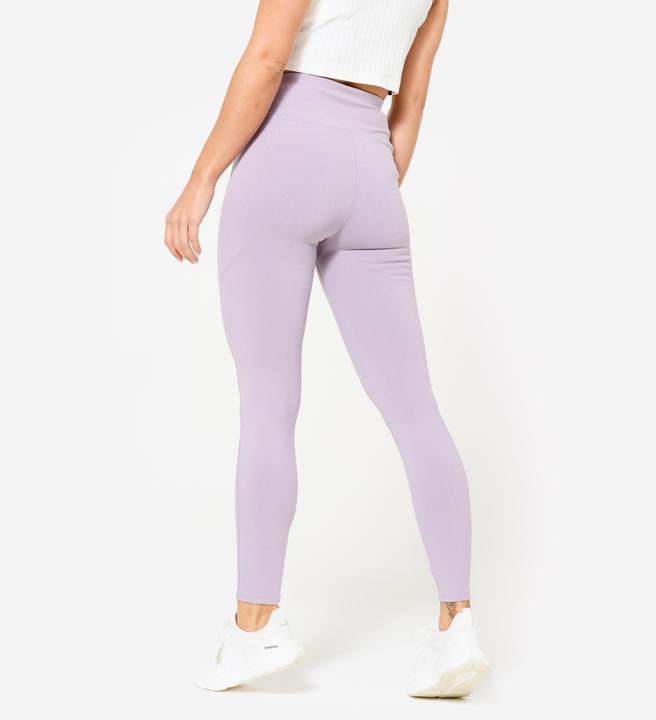 Image du produit Domyos Legging de fitness taille haute femme, violet fumé (W30/L31)