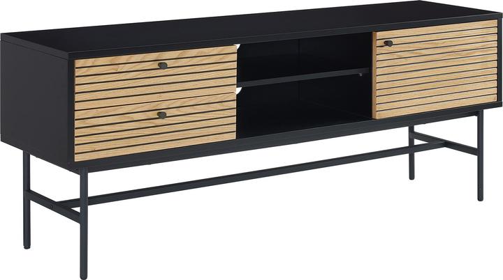 Produktbild SalesFever Lowboard Echtholzfurnierx60 schwarz (150 x 40 x 60 cm)