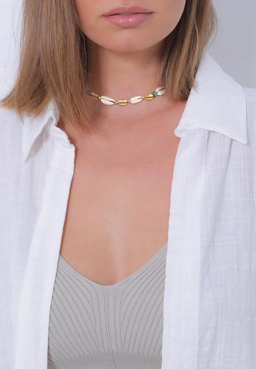 Produktbild Elli Choker, Muschel (Muschel, 925er Sterling Silber, Nylon, No stone, Glas, 36 cm)
