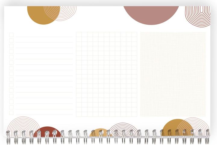 Image du produit Clairefontaine bloc-notes planner reliure intégrale en-tête 53 feuillets imprimés terracotta