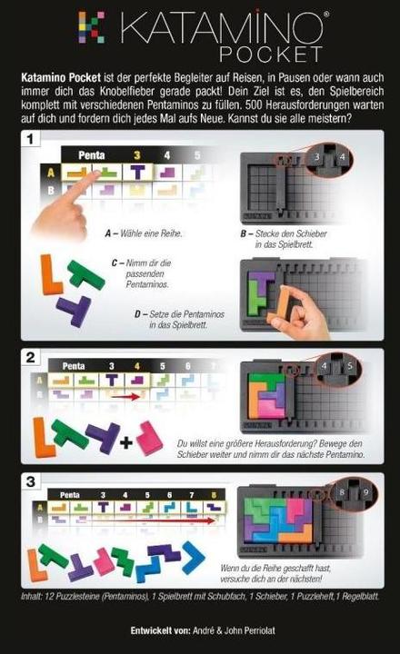 Immagine prodotto Gigamic GIGD2017 - Katamino Pocket, puzzle game, per 1 giocatore, da 6 anni (edizione DE) (Tedesco)