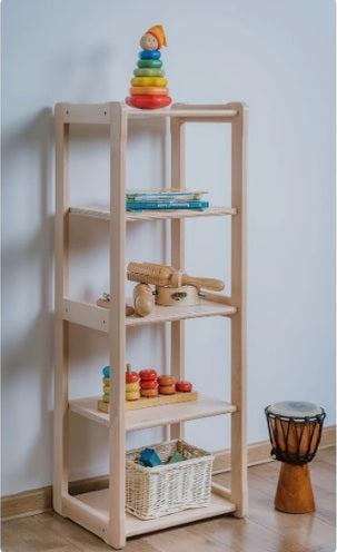 Produktbild Activity Board Waldorf-Kinderzimmermöbel. Waldorf offene Regale für die Aufbewahrung von Kindersachen